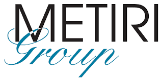 The Metiri Group logo with traditional black and blue colors.